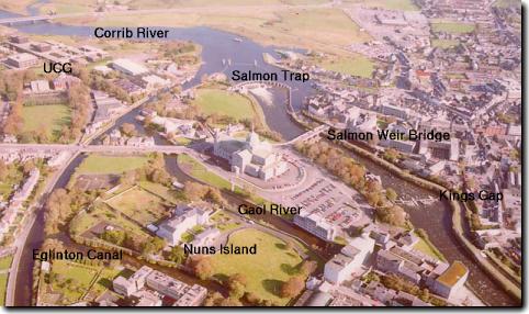 Waterways of Galway (aerial photo)