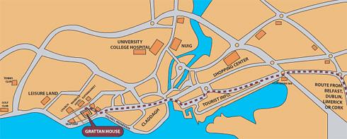 Grattan House Holiday Apts - Map